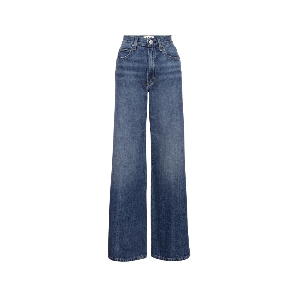 AMO Frida Admire High Rise Wide Leg Jeans Medium Wash Org Cotton NWOT $299 25